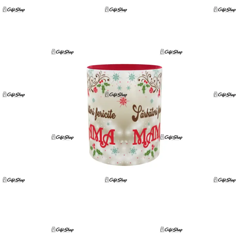 Sarbatori fericite mama, cana ceramica, 330ml, model cgs1717